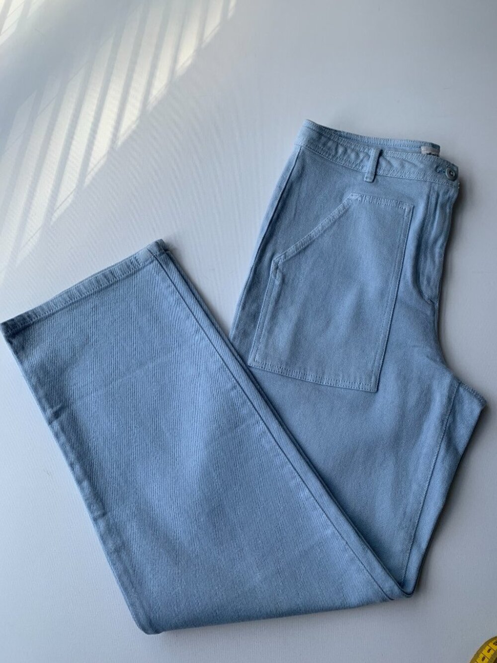 Wilfred Modern Utility Pant Light Blue Mid-rise Straight Leg size 8 - Picture 11 of 12